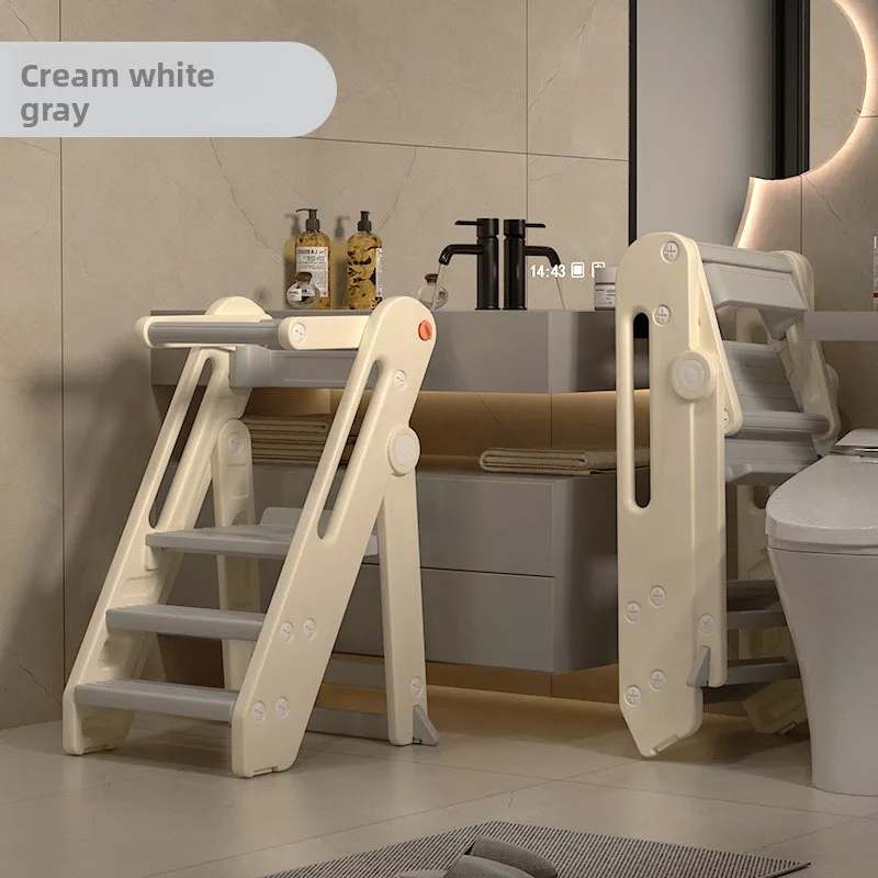 `Step Stools & Step Ladders Kitchen Furniture,Foldable Multifunctional Household Foot Stool for Kids Toilet Hand Washing Use