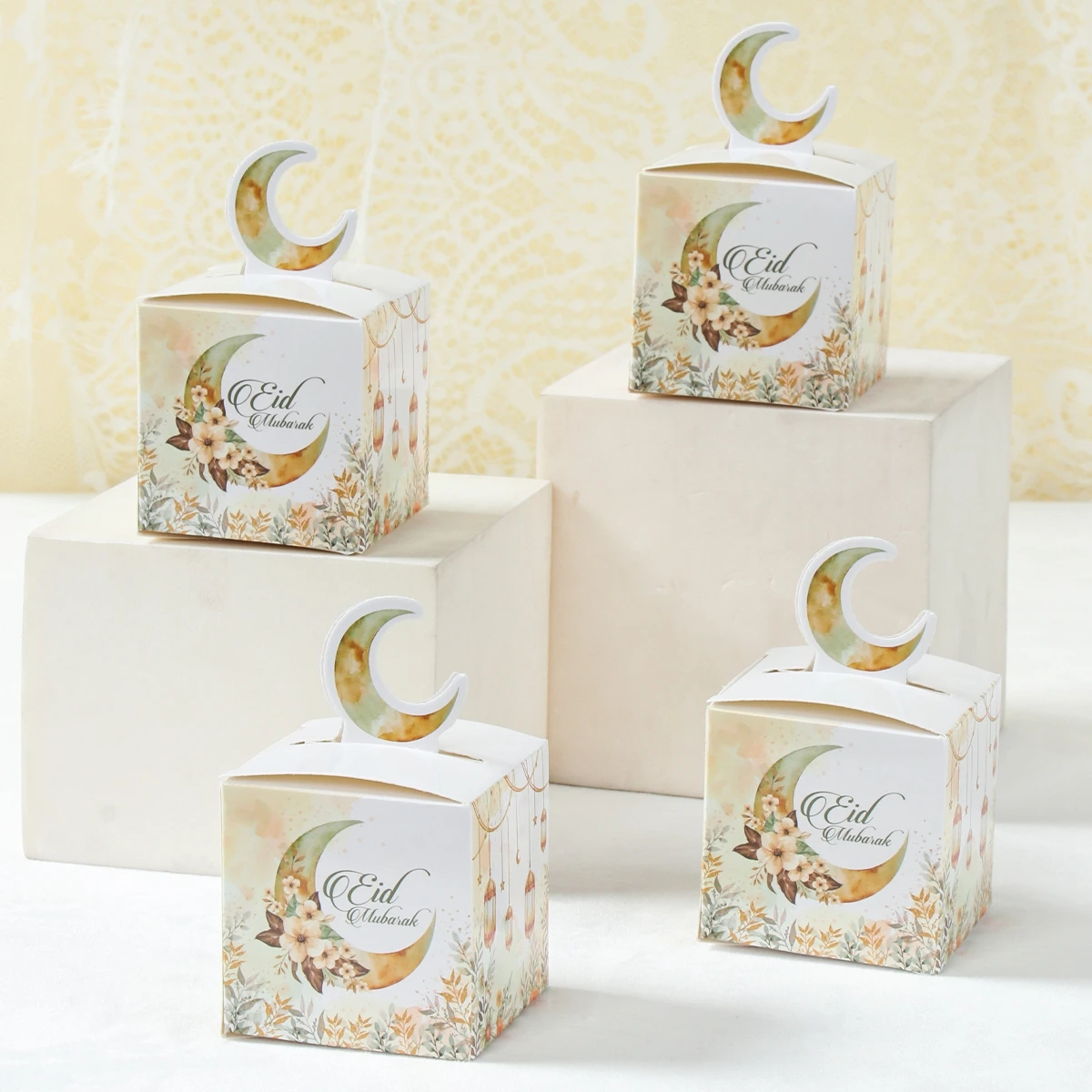 

Eid Mubarak Gift Box Plastic Cookie Candy Box Ramadan Kareem Decor 2024 Islamic Muslim Party Supplies Eid Al-fitr Gift