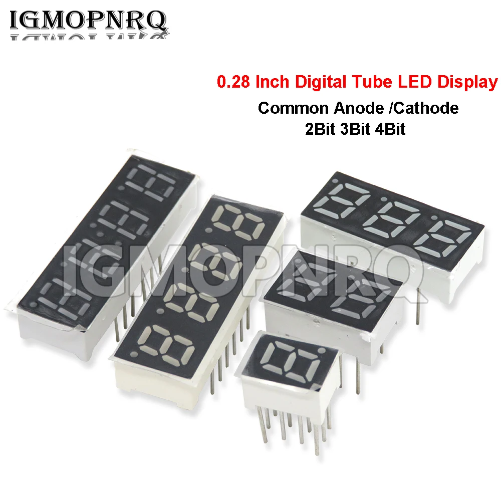 5PCS 0.28 Inch Digital Tube LED Display Common Anode /Cathode 2Bit 3Bit 4Bit Display 0.28\