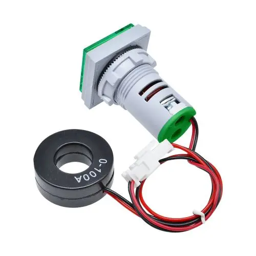 AC 50-380V LED Display Voltmeter Voltage Tester Current Detector Square Dual Display Panel Voltmeter Ammeter Meter Indicator