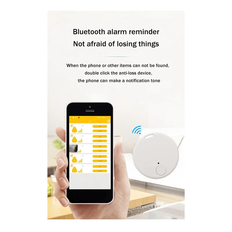 Mini GPS Tracker ไร้สายบลูทูธ 5.0 อุปกรณ์ป้องกันการสูญหายสัตว์เลี้ยง Key Wallet Tracker พร้อมเคสซิลิโคนสีดํา