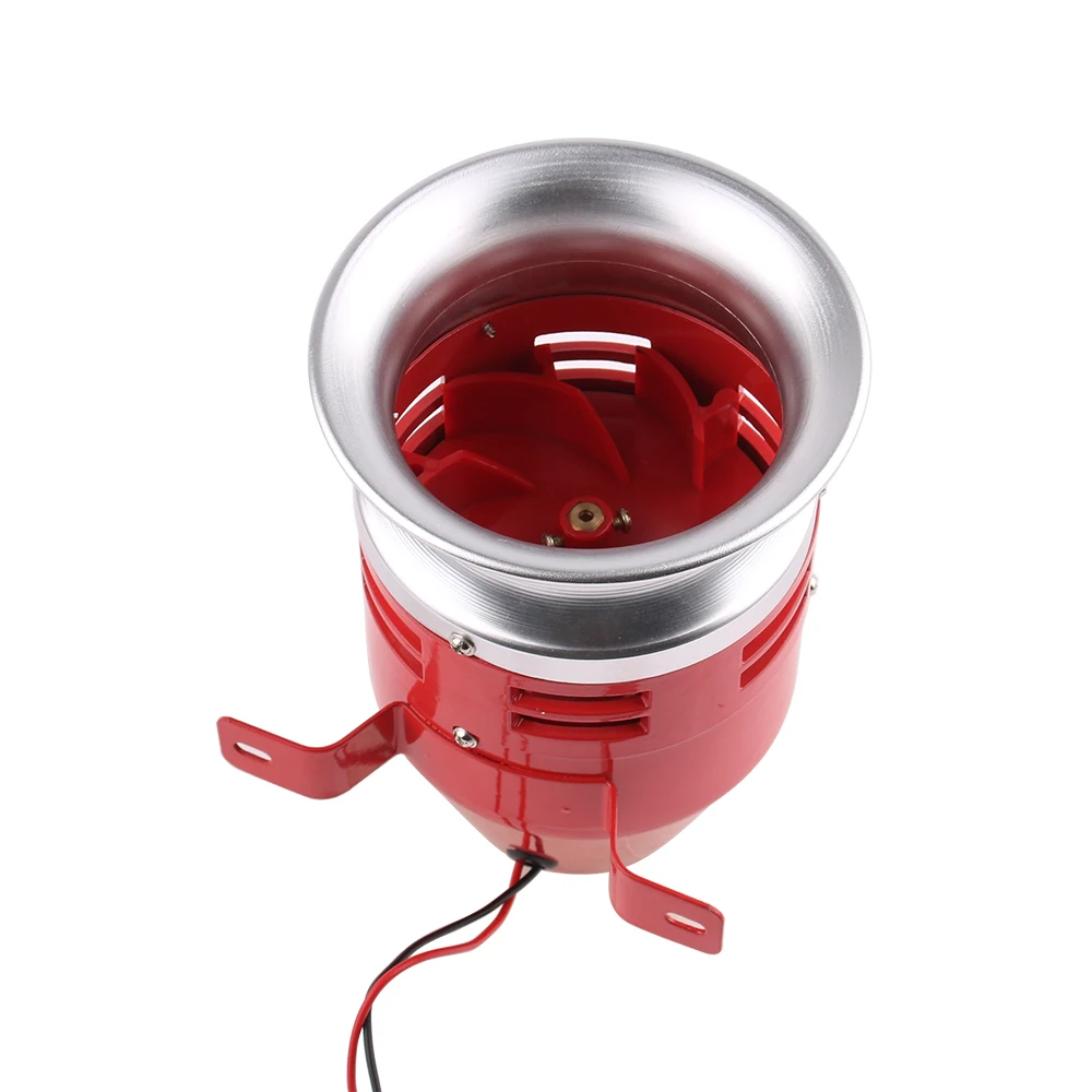 AC220V110V DC12V24V Red Mini Metal Motor Siren Industrial Fire Alarm Sound Electrical Guard Against Theft MS-390 Horn Driven