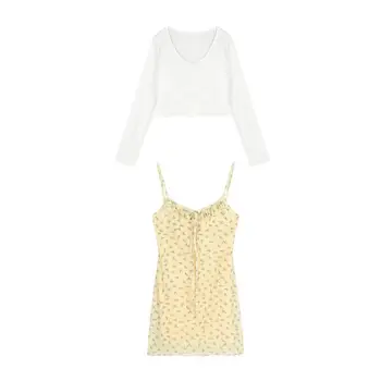 여성을위한 우아한 노란색 긴 드레스 여름 허리 장착 슬리밍 엉덩이 포장 꽃 드레스 탱크 탑 민소매 Vestido De 