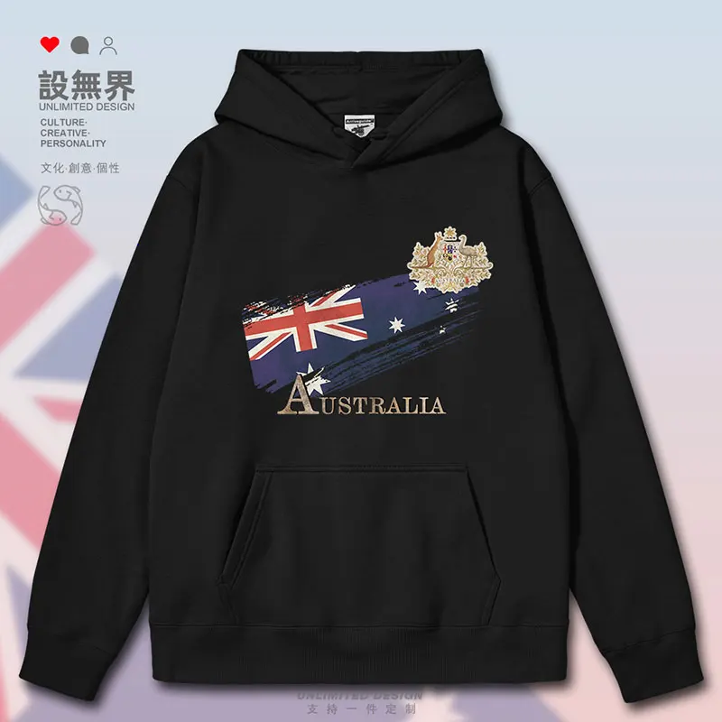 

Australian Flag Emblem National Retro mens hoodies Sportswear sporting winter pullovers hoodie Coat new autumn winter clothes