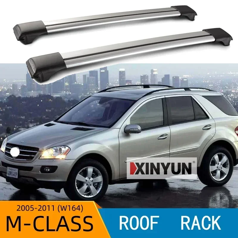 

2Pcs Roof Bars for Mercedes-Benz - M-CLASS (W164) SUV [2005-2011] Aluminum Alloy Side Bars Cross Rails Roof Rack Luggage