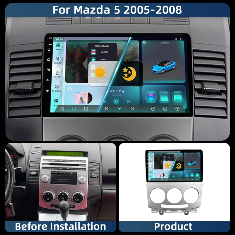 

Jundof Car Radio For Mazda 5 2005 - 2010 4G Car Multimedia Video Player GPS 2din Autoradio Wireless CarPlay Android Auto DSP