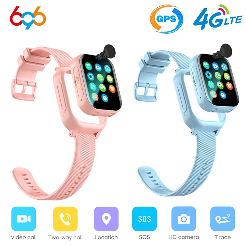 New Kids Smart Watches 4G Video Call Chat Student Clock Waterproof GPS WIFI LBS Location 700Mah Calculator Children Smartwatch