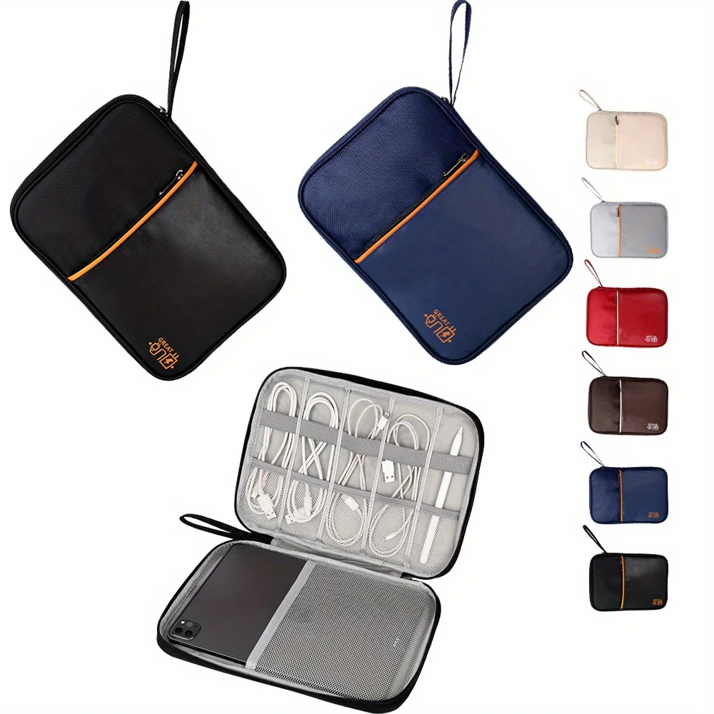 Portable Data Cable Storage Bag, Waterproof Digital Bag， Mobile Phone Power Bank and Earphone Travel Organization Bag