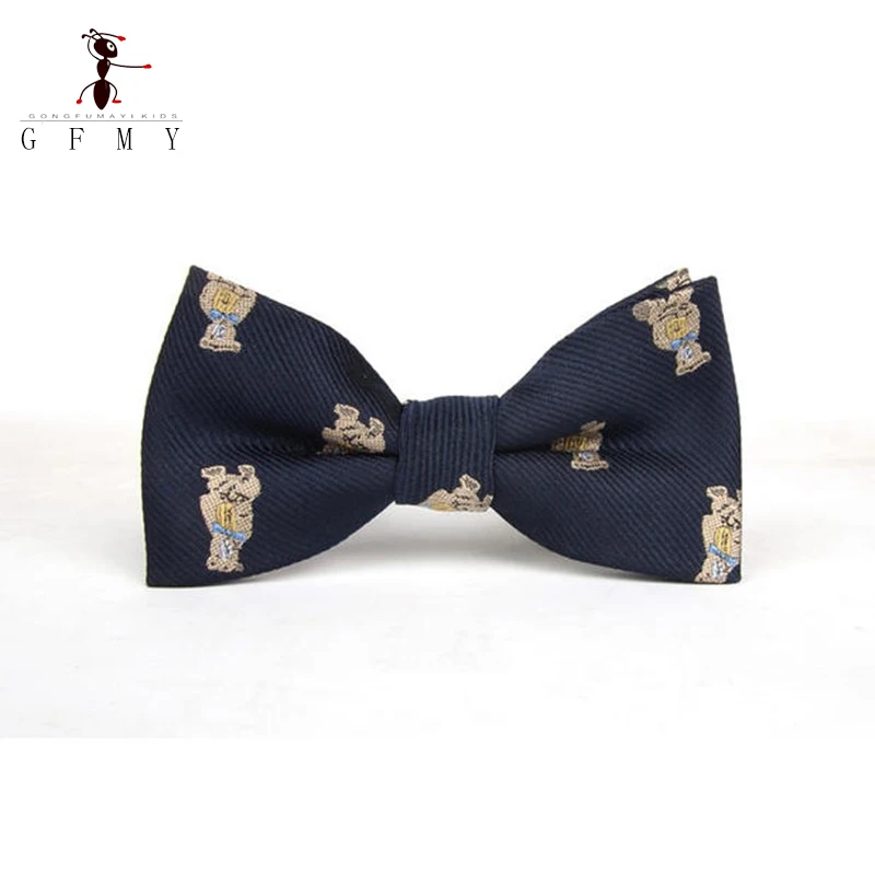 Children\'s Fashion Shirts Bowtie Bowknot Handmade Boys Texture Silky Gentleman Bow Tie Collocation Child Butterfly Cravats