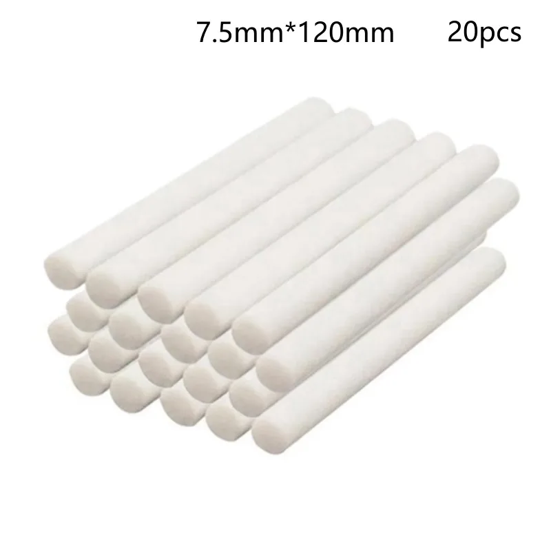 10/20/30Pcs 7.5*120Mm Luchtbevochtiger Aroma Diffuser Filters Mist Maker Vervangen Onderdelen Katoen swabs Luchtbevochtigers Aroma Filter