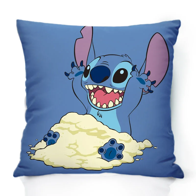 Disney Lilo & Stitch Kids Throw Pillow Case For Sofa Car Decorative Nap Cushion Cover Boy Girl Birthday Gifts 40x40cm 45x45cm