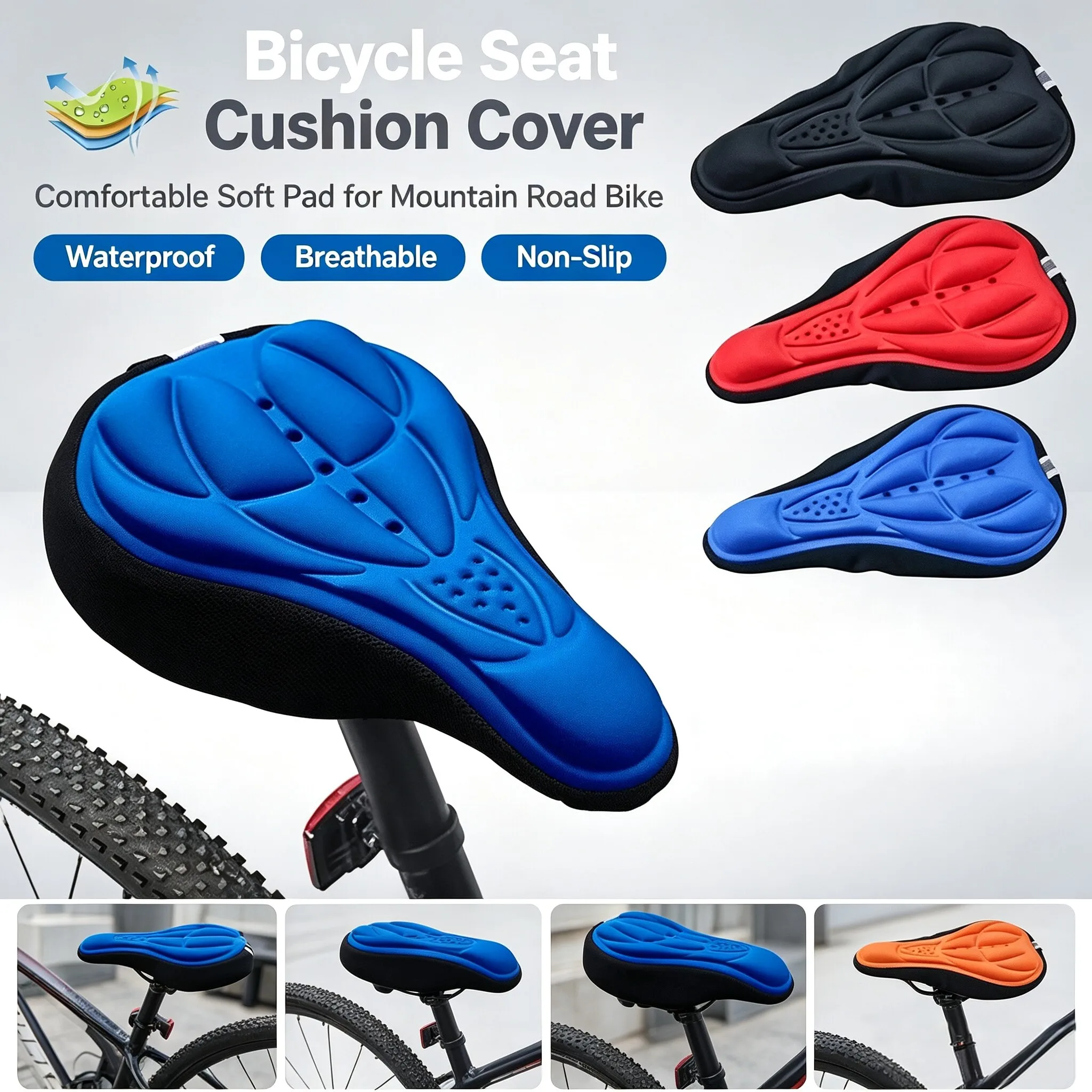 Fahrradsattelüberzug, 3D-gepol – Mountain Biking Pads Bewertung und Preis