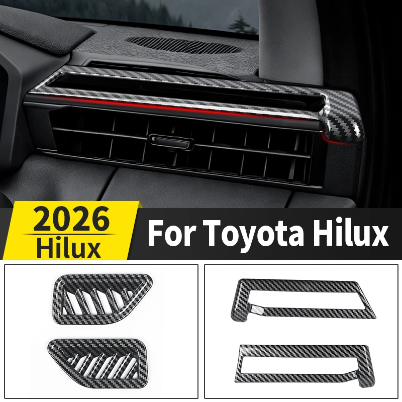 

For 2026 Toyota Hilux Pickup Truck Left Right Air Vent Outlet Cover Trim Decoration Panel ABS Interior Accessories Auto Styling