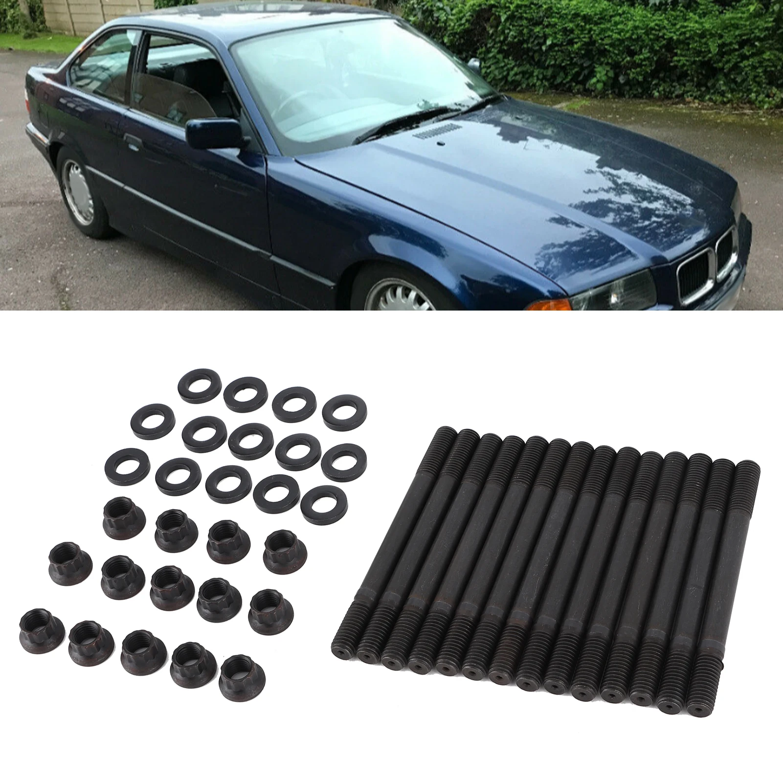 

Комплект шпилек головки блока цилиндров 201‑4302 с гайками и болтами ARP 201‑4302 для BMW E36 325i 2.5L 6 цил. M50 S50US S52US