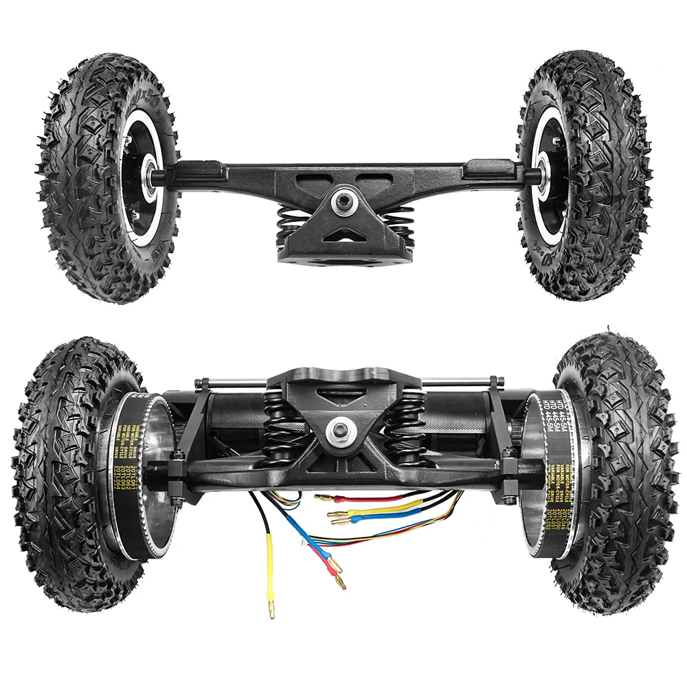 

8'' Pneumatic All Terrain Tire Kit With Trucks And Two 6354 Motor For Electric Skateboard