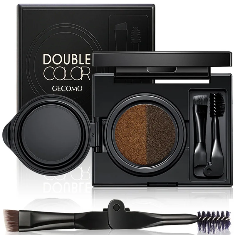 Two Tone Air Cushion Eyebrow Dye Is Waterproof, Sweat Proof, and Not Easy To Fade. It Is A Popular Wild Eyebrow Product