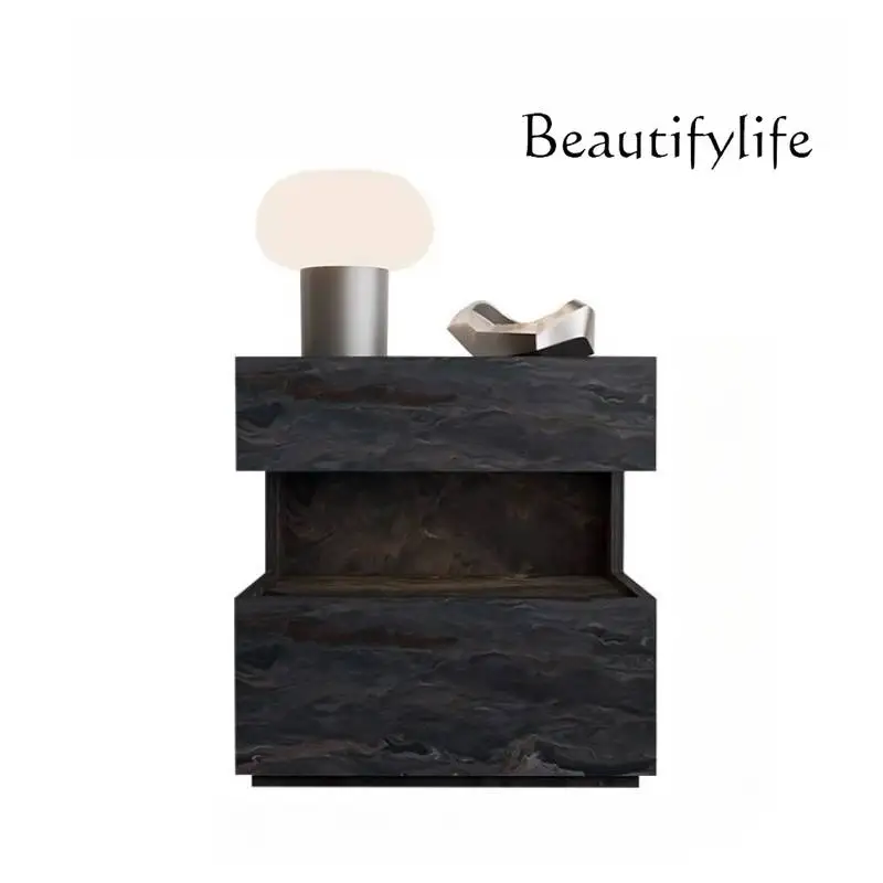 독특한 장식 나이트스탠드 블랙 일본식 클래식 좁은 디자인 침대 옆 테이블 수납 미니멀리스트 메시타스 데 노체 홈 가구