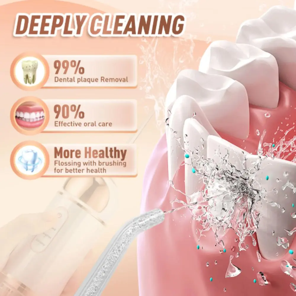 

USB-перезаряжаемый ирригатор для полости рта, 3 режима, 4 насадки, объем 220 мл, водонепроницаемость IPX7