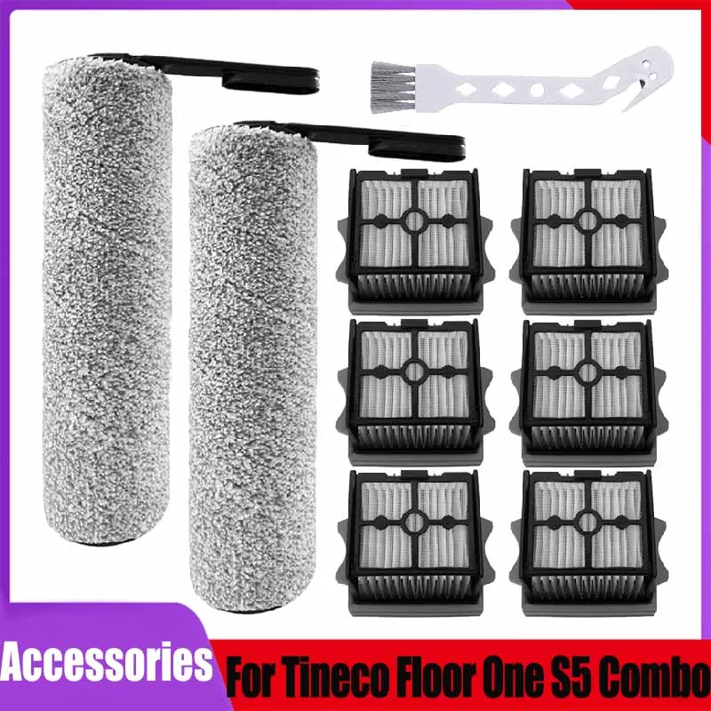 Pour Tineco Floor ONE S5 Combo/2.0slim sans fil humide sec aspirateur ensemble remplacement brosse rouleau et aspirateur HEPA filtre pièces