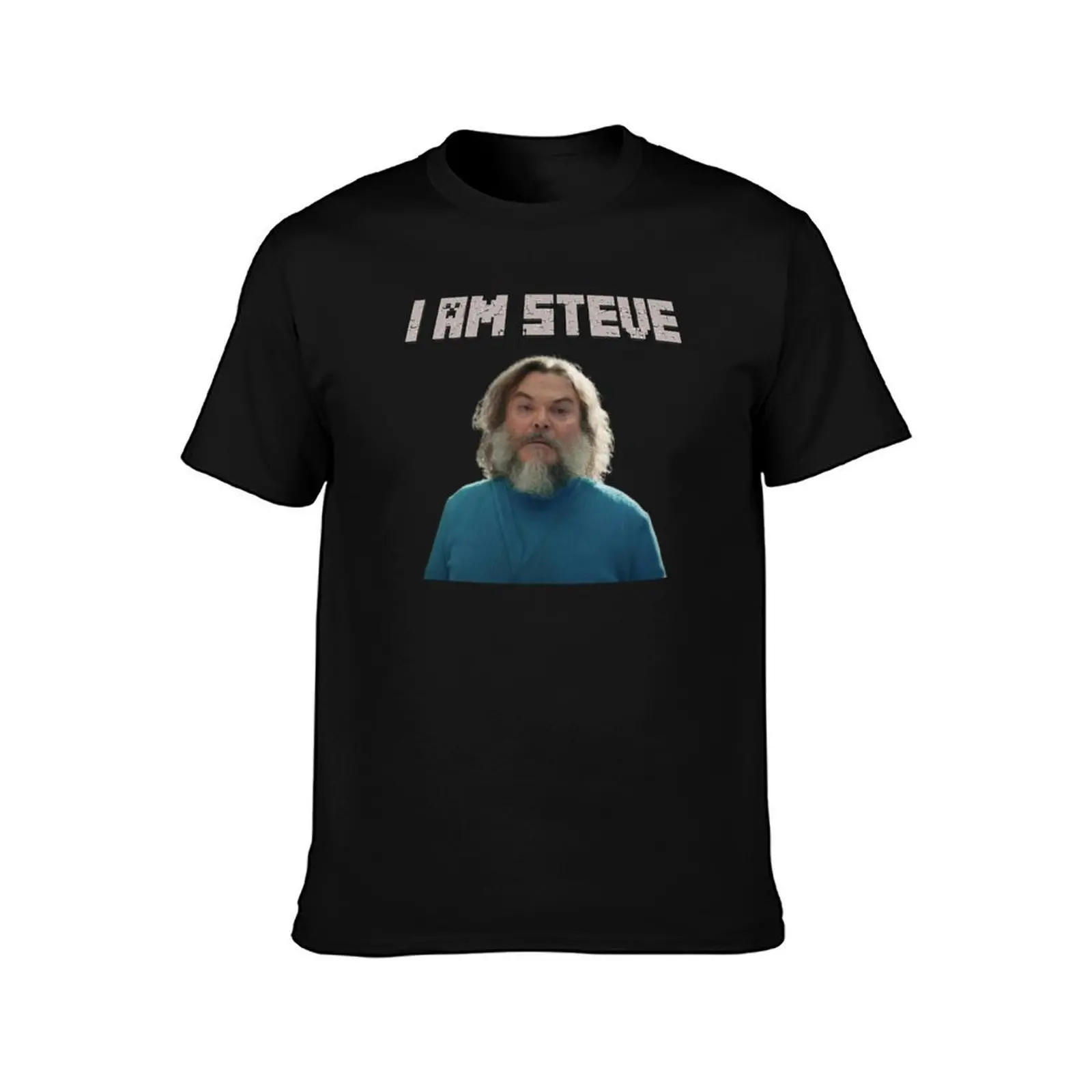Jack Black I am Steve T-Shirt, Summer Casual Cotton Tee, Oversized Streetwear Tops, Vintage Graphic Print, Unisex Men Women