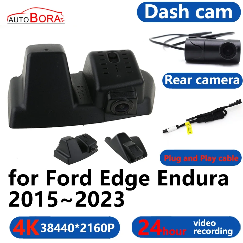 

AutoBora 4K Wifi 3840*2160 Car DVR Dash Cam Camera 24H Video Monitor for Ford Edge Endura 2015~2023