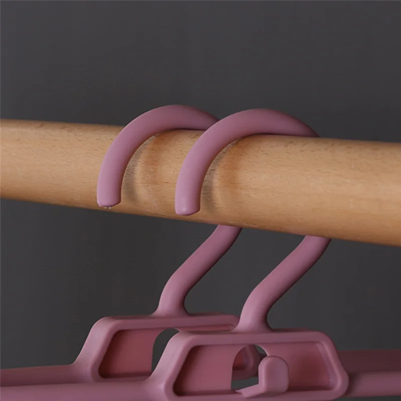 رف بنطلون مع مشبك بلاستيكي قابل للتعديل لخطاف التنورة يوفر مساحة رف الملابس قادر على ربط الملابس الداخلية-ABUA #4