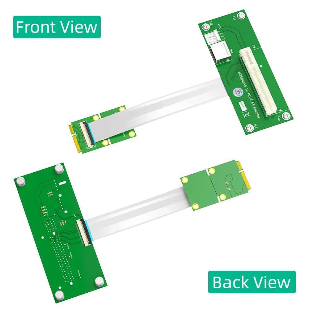 Mini PCIe mPcie to PCI-E  8X  Adapter Cable Riser Extension Mini PCI 4P Power for PCIE Tester Extender Vertical and horizontal