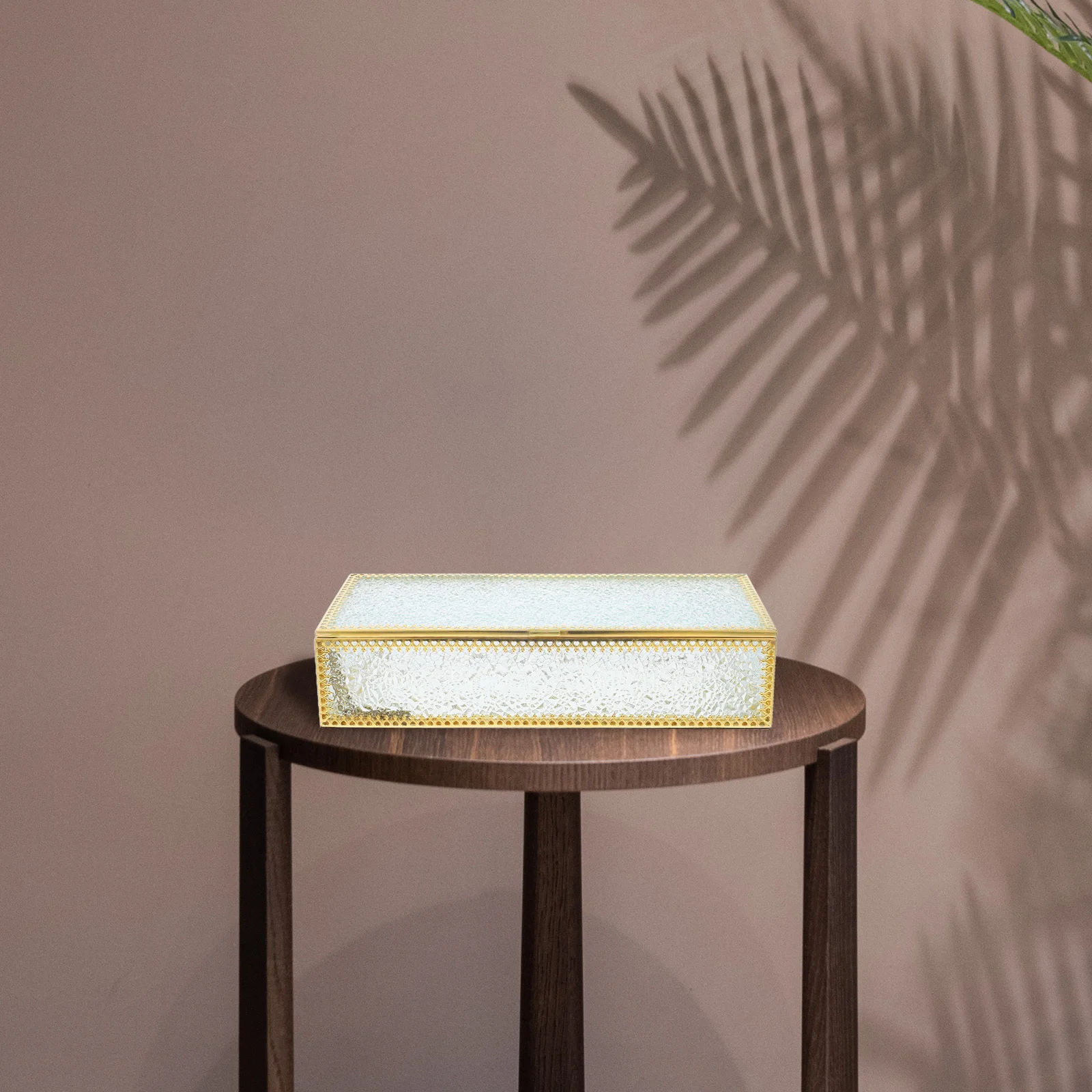 

Jewelry Box Vintage Square Organizer Case for Rings Earrings Necklaces Bracelets Compact Storage