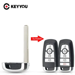 KEYYOU Remote Small Car Key Insert Blade For Ford Ford Edge Explorer Expedition Fusion Mondeo 2017 2018 Auto Uncut Emergency Key