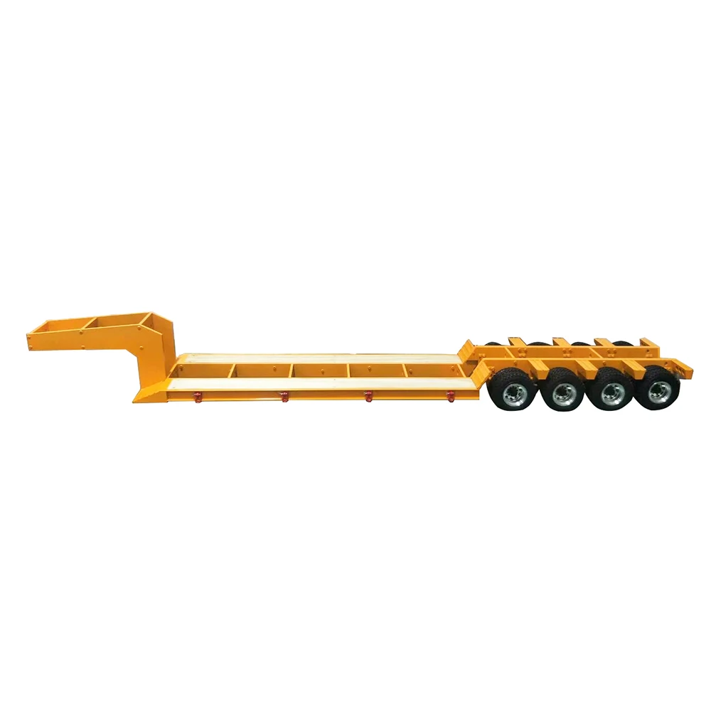 4-axle Metal Trailer 1/14 1/12 for RC Hydraulic Dump Truck Model Transport Loader Excavator Model Accessories Pallet