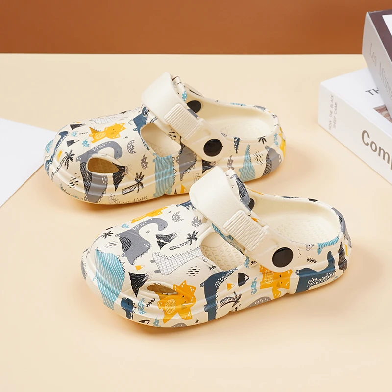 

Children Slipper Girls Sandals Cartoon Dinosaur Print Kids Casual Sports Shoes Sneaker Lightweight EVA Sandals Clogs for Girl