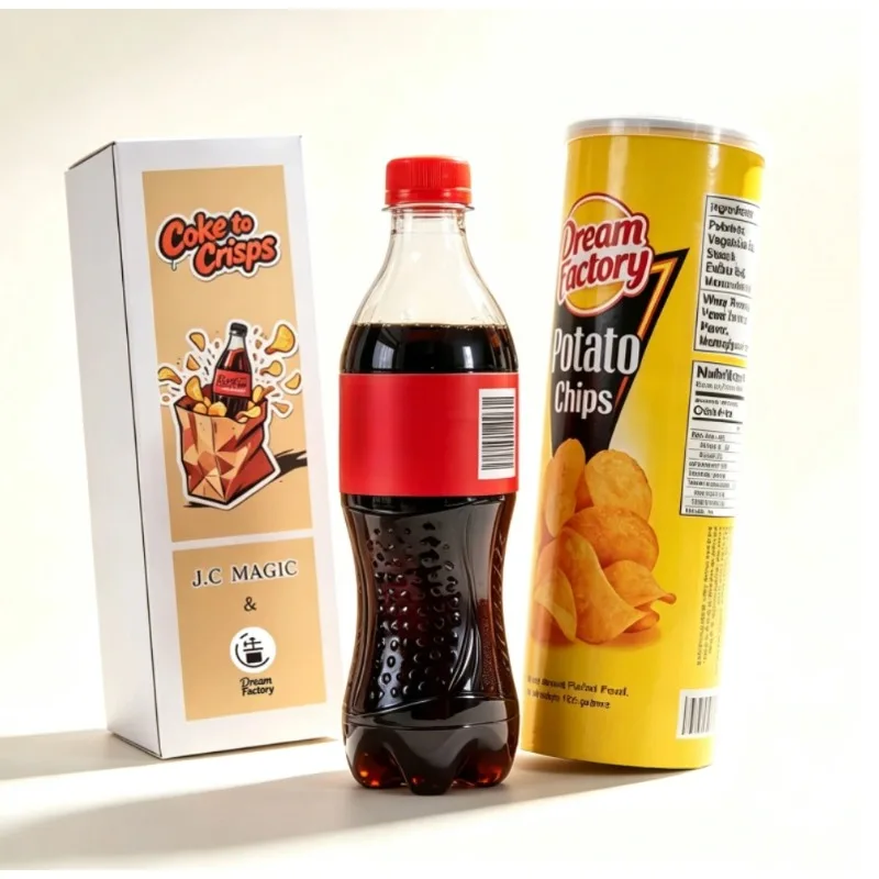 Coke To Crisps Magic Trick Visual Transformation Vanish Production Magic Props Stage Close Up Professional Magician Illusion Fun