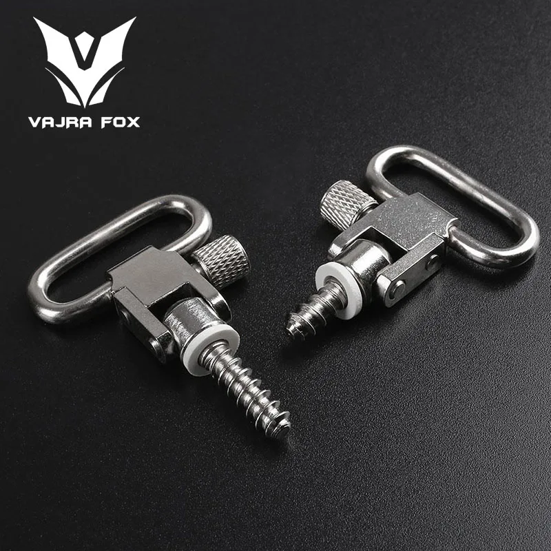 QD Metal Strap Ring Thread Strap Ring Pair Silver Professional Quick Detachable Sling Swivel Hunting Accessories