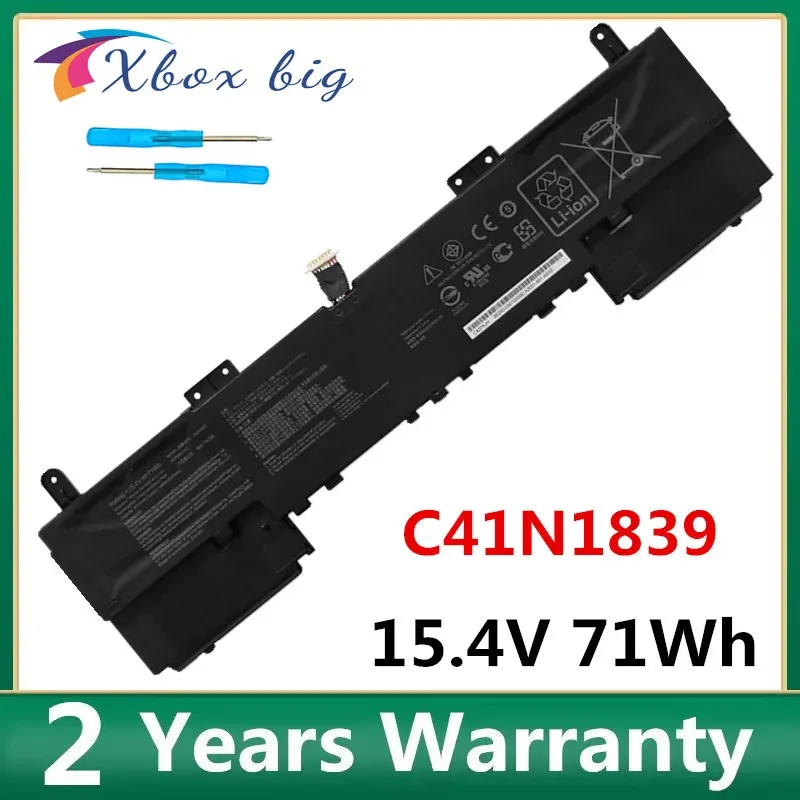 Bateria do Portátil para Asus Zenbook 15 Novo 15.4v 71wh C42n1839 4614mah Q546f Ux534ftc Ux534ft Ux563fd Ux534fa Ux533fd