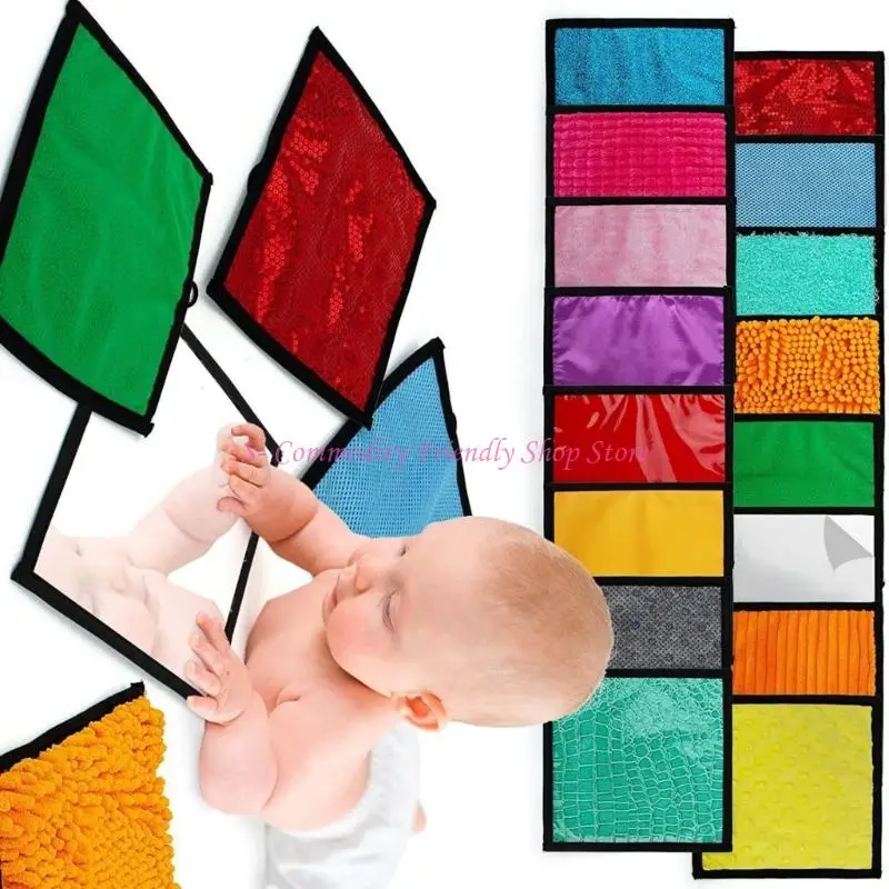 

85AE Baby Early Learning Play Mat Colorful Textured Accent Foldable Design Safe Sensory Stimulation Activity Pad 16pcs