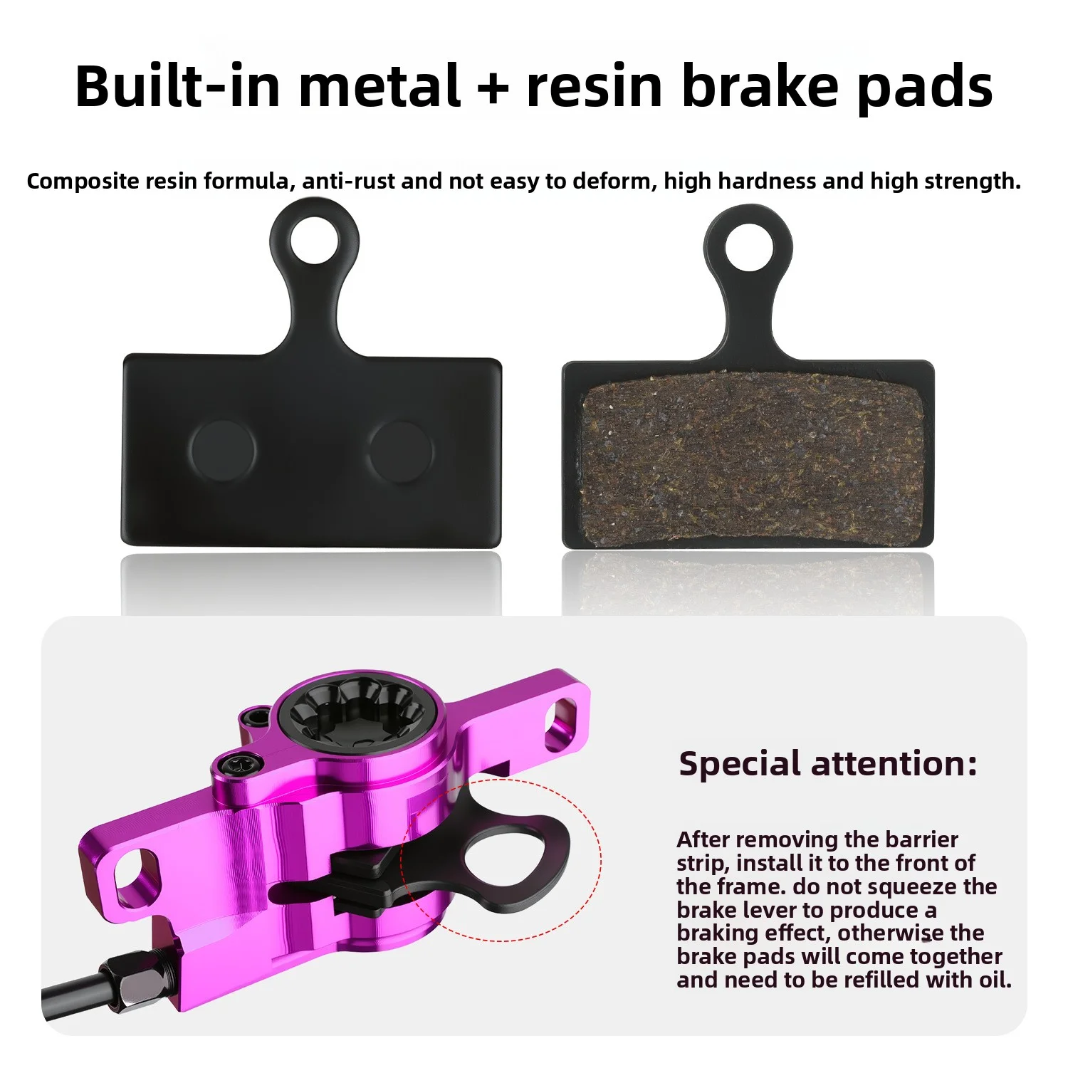 Mountain Bike Hydraulic Disc Brake Kit with 160mm Rotors, Hydraulic Calipers, Front and Rear Mounts, and 22.2mm Handlebar