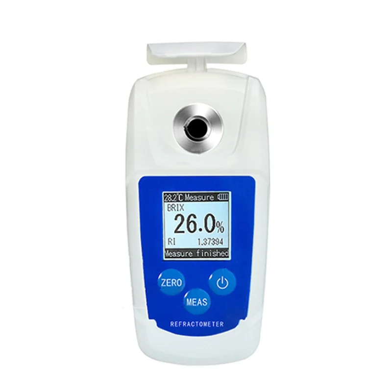 Digital Refractometer Sugar Meter Refractometer Digital Fruit Sugar Meter Juice Drinks Measuring Range 0-55%