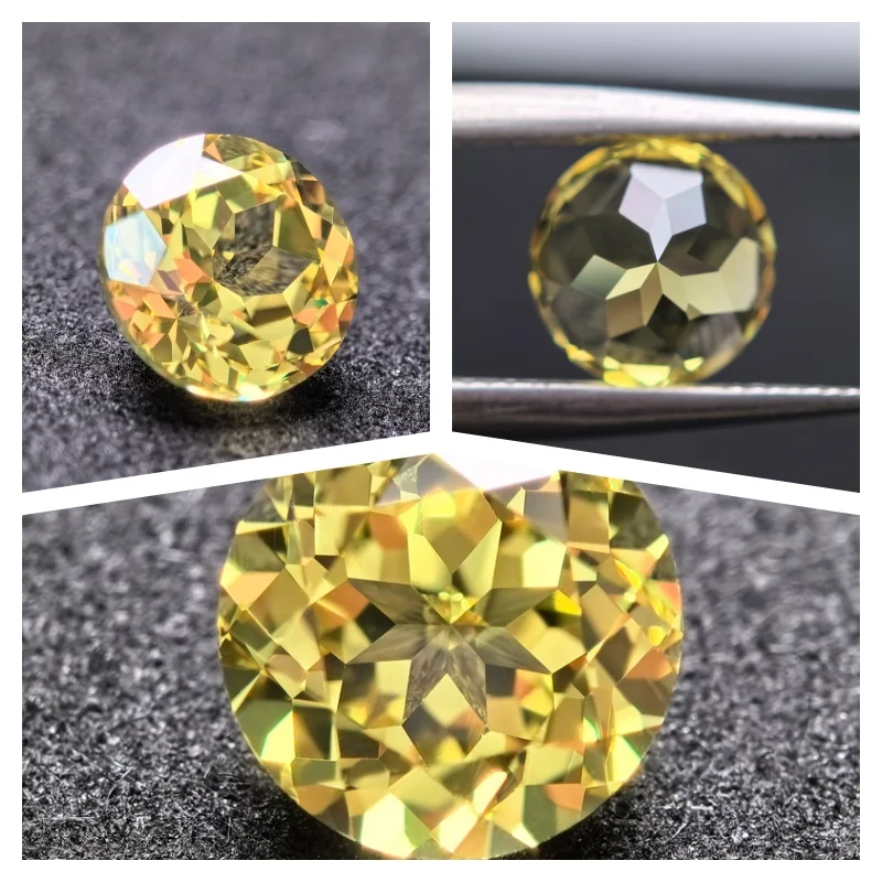 Hochwertige Labor-Saphir-Edelsteine in runder Form, Aquamarin-Anhänger für DIY-Schmuckherstellung, Materialien mit wählbarem Zertifikat – Detail 11