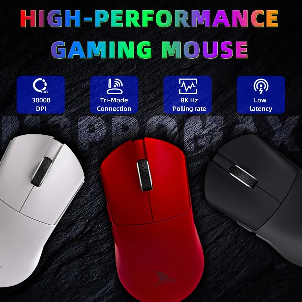 Darmoshark M3 PRO MAX Wireless Bluetooth Gaming Mouse PAW3950 30000DPI Ergonomic Optical Mice For Computer Laptop PC Gamer 4K 8K