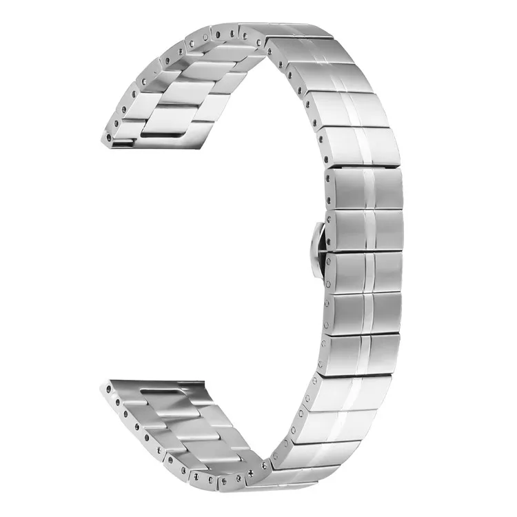 

For Huami Amazfit Bip U Stainless Steel Strap Line Design Replacement Wrist Band - Silver