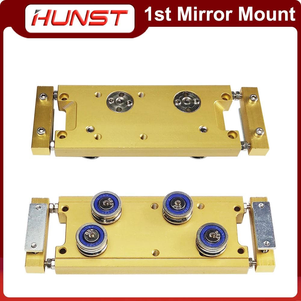 HUNST Gold Color Y Axis Inner Guide Rail Slider With Four Wheel Guide Rail Block For Laser Engraving Cutting Machine Spare Parts