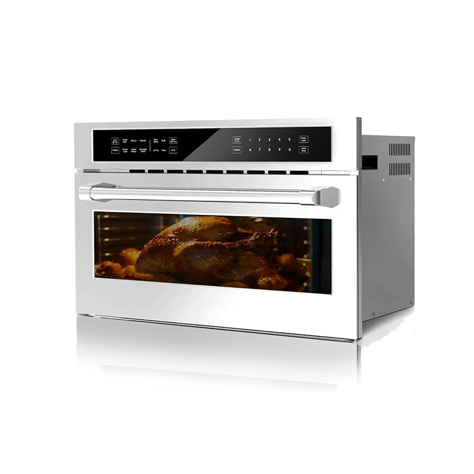 

Встраиваемая микроволновая конвекционная печь 30 дюймов, 1,6 куб. фута, с функцией аэрофритюрницы, 1700 Вт - Многофункциональное приготовление для кухни