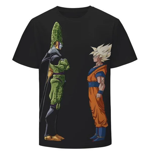 

Футболка 3D-печатная лицензионная Dragon Ball 2026 для всей семьи (родители и дети), размеры S-6XL, рост 90-160 см, модные футболки с Гоку и Вегетой