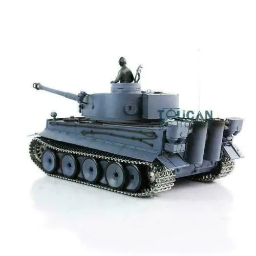 Upgraded Ver Heng Long TOUCAN 1/16 7.0 Upgrade Tiger I RC Tank 3818 360 Turret Barrel Retractable Metal Tracks Driving Motor