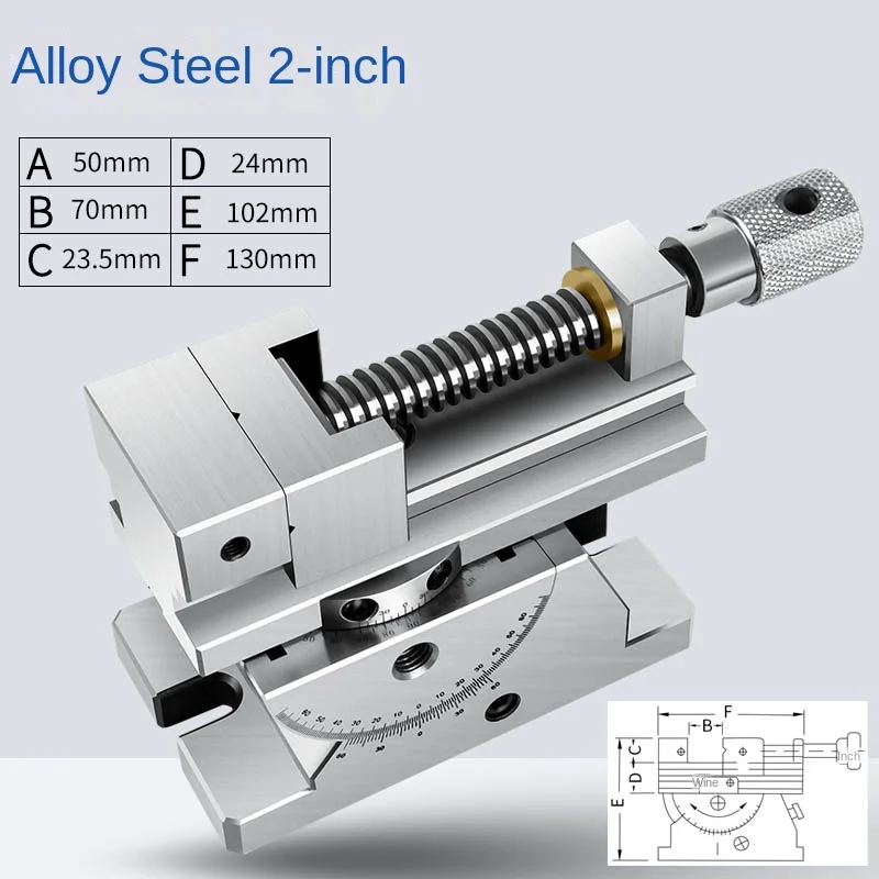 

Precision Tiger Vice 360-Degree Rotation Adjustable Angle Sine Tiltable Flat Tongs Manual Vise Official