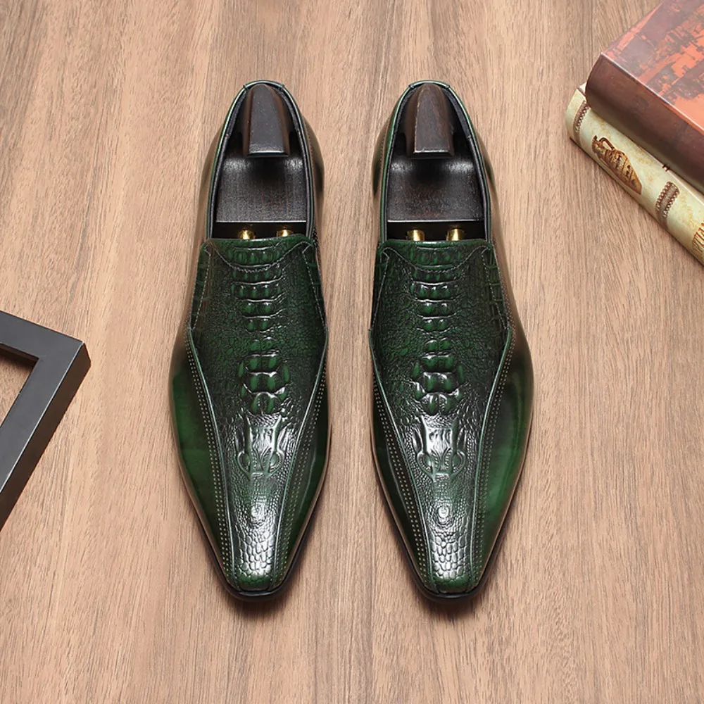 2027 Large Size Fashionable Men's Office Formal Shoes Low Cut Daily Comfortable Pointed Toe Multifunctional Men's Wedding Shoes