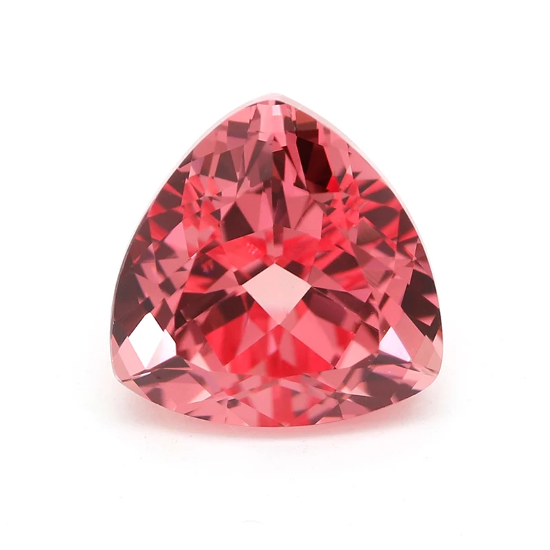 Lab Grown Padparadscha Trillion Czochralski Sapphire Provide AGL Certificate Cultivate Synthetic Padparadscha For Making Jewelry