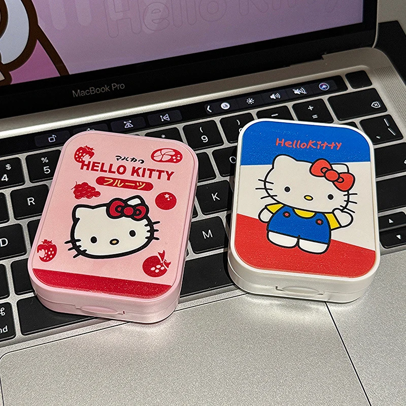 Two Pairs Contact Lens Case Cute Cartoon Dual Box for Lens Care