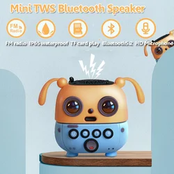 Mini Portable Bluetooth Speaker TWS Stereo Shocking Sound Bluetooth Audio System Wireless MP3 Music Player Support FM TF Card