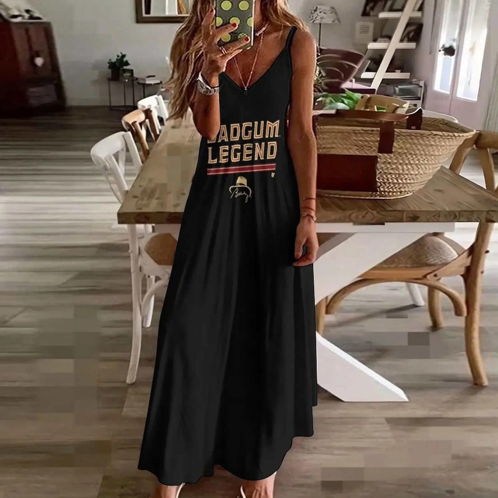 Dadgum-Legend Camiseta Vestido sem mangas para meninas elegantes e chiques vestidos de noite de casamento